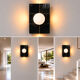 Black zellige wall light