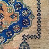 Tapis tribal vintage en laine, turc en détresse, 335x81 cm