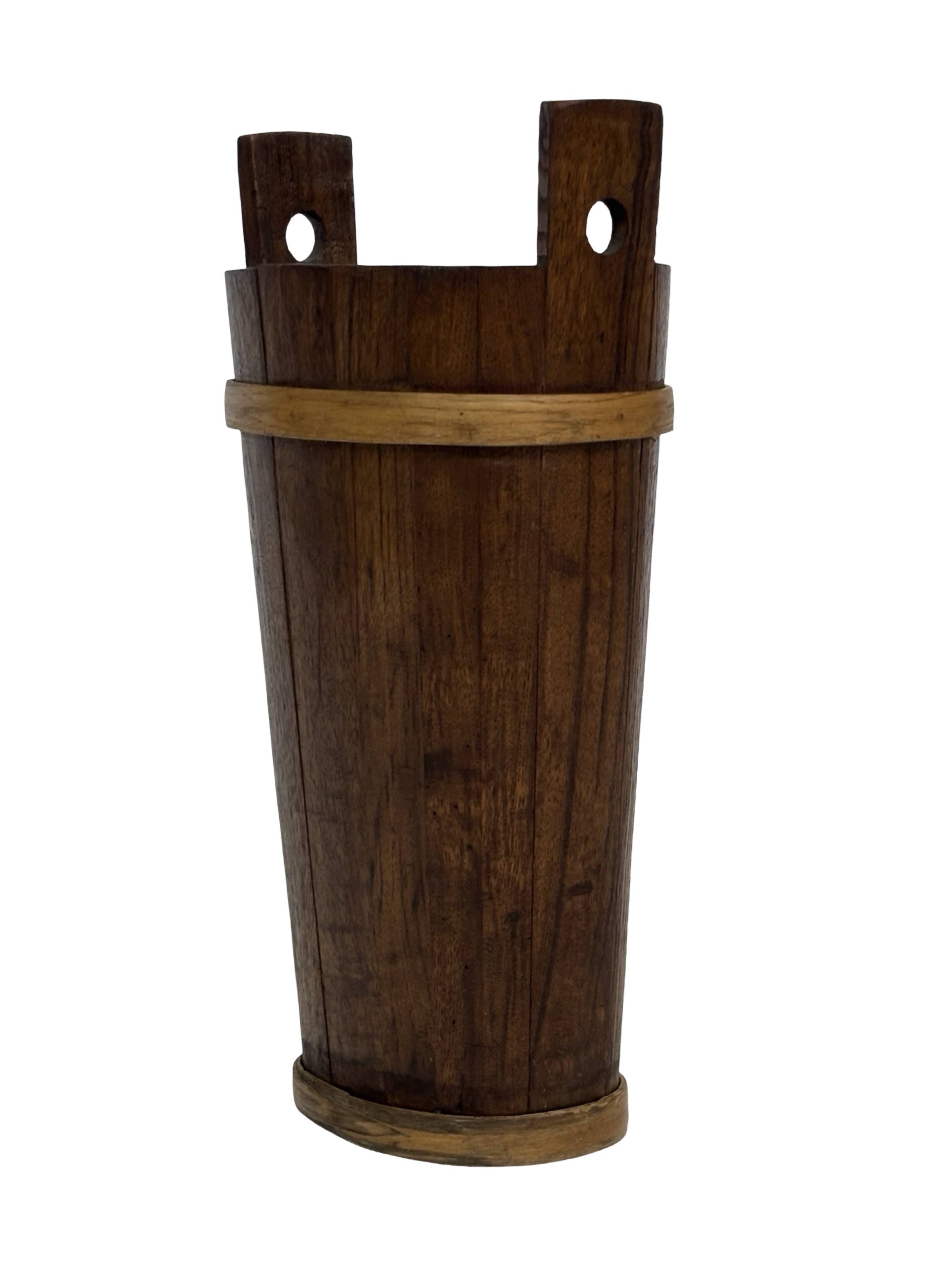 Vintage Wooden Umbrella Stand, 1960s minimalist design