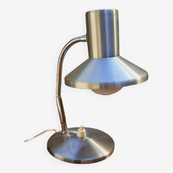 Lampe Flexible Vintage design D'appoint Ou De Chevet Année 70 En Métal Brossé