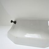 Porcelain ball lamp and art deco style glass