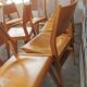 Set of 10 vintage theater chairs compass feet