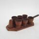 Vintage teak egg cups, Denmark 1950's