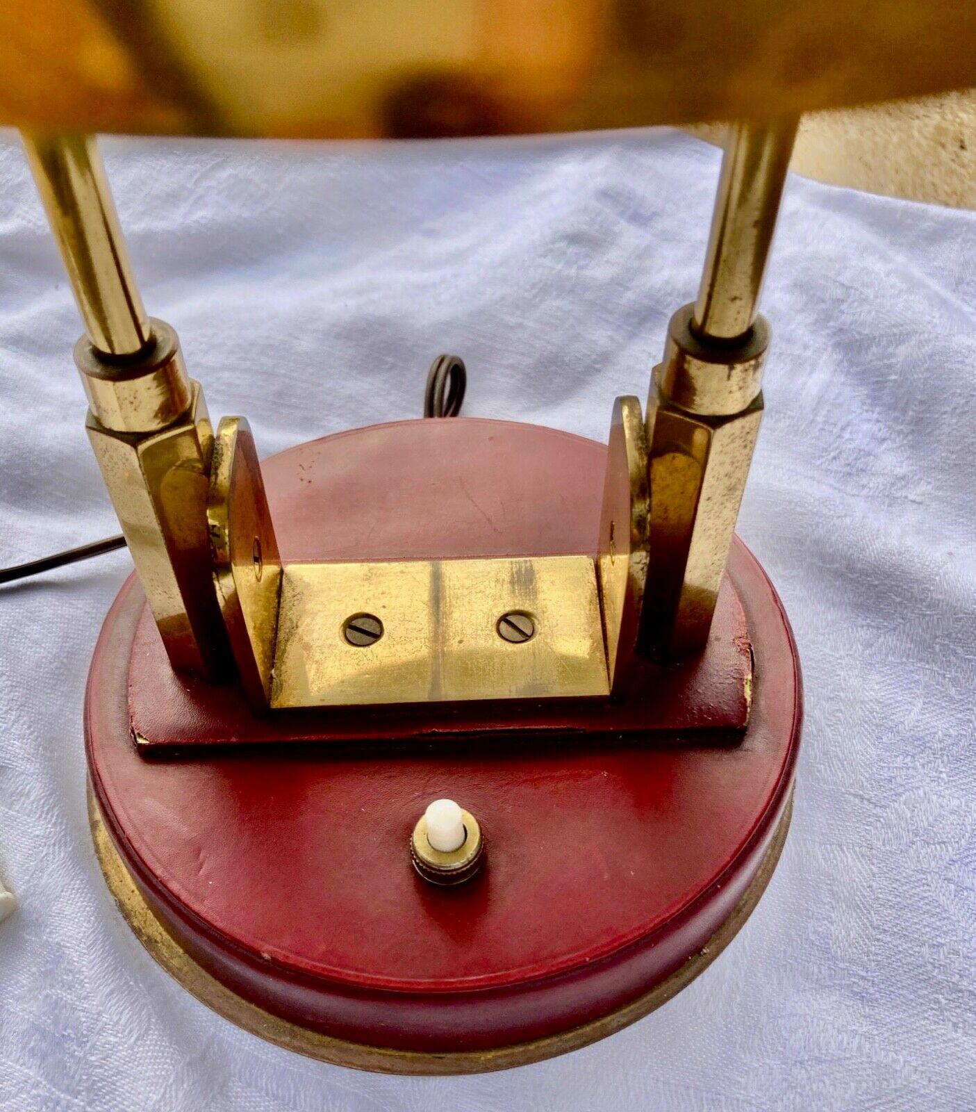 Desk lamp art deco modernist bauhaus gilded metal and bronze or gilded brass