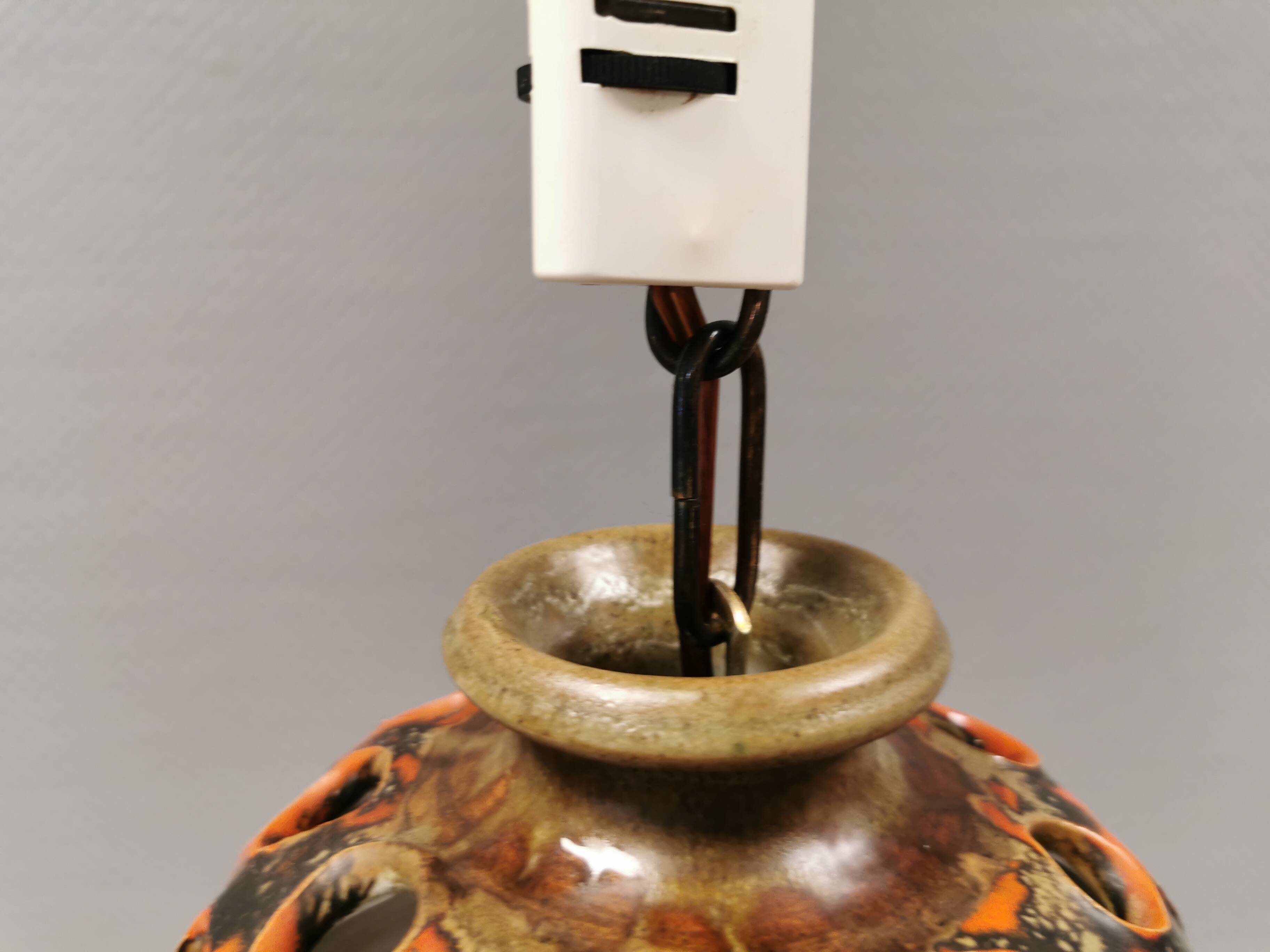 Ceramic hanging lamp, Danish from the 1970s.