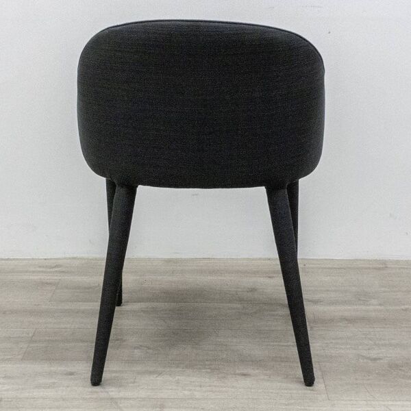 Fauteuil 4 pieds en tissu noir