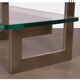 Vintage metal and glass console by Paul Legeard, 1970