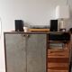 Acacia wood sideboard