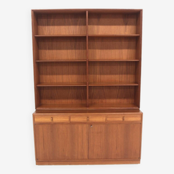 Scandinavian walnut bookcase by Bertil Fridhagen for Bodafors, Sweden, 1960