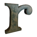 Blue sign letter "R"