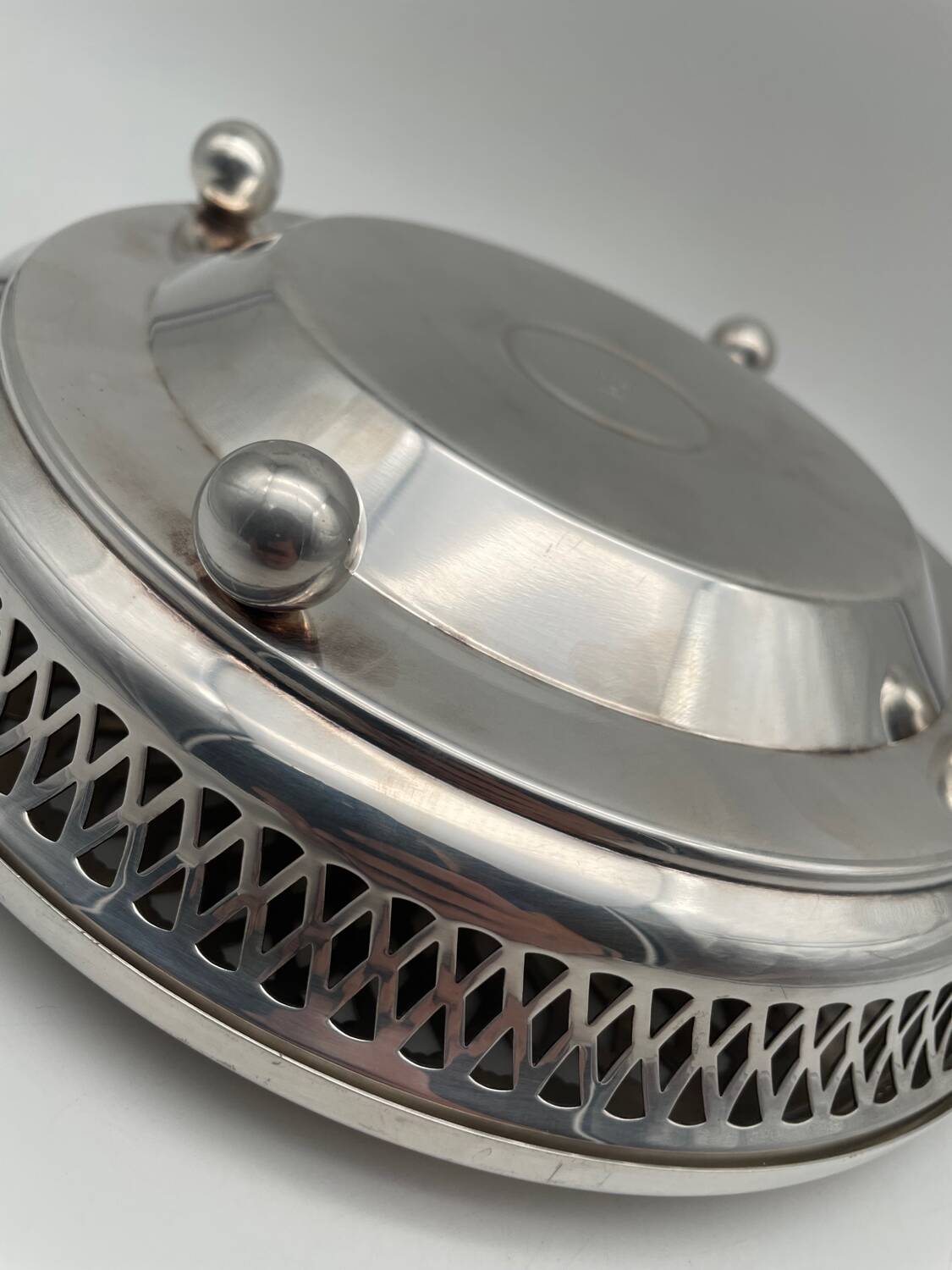 Chauffe plat Christofle model Gallia en métal argenté