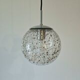 Amber glass ball pendant light