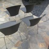 Set of 4 grey Nihau chairs by Magistretti for Kartell - 2000s