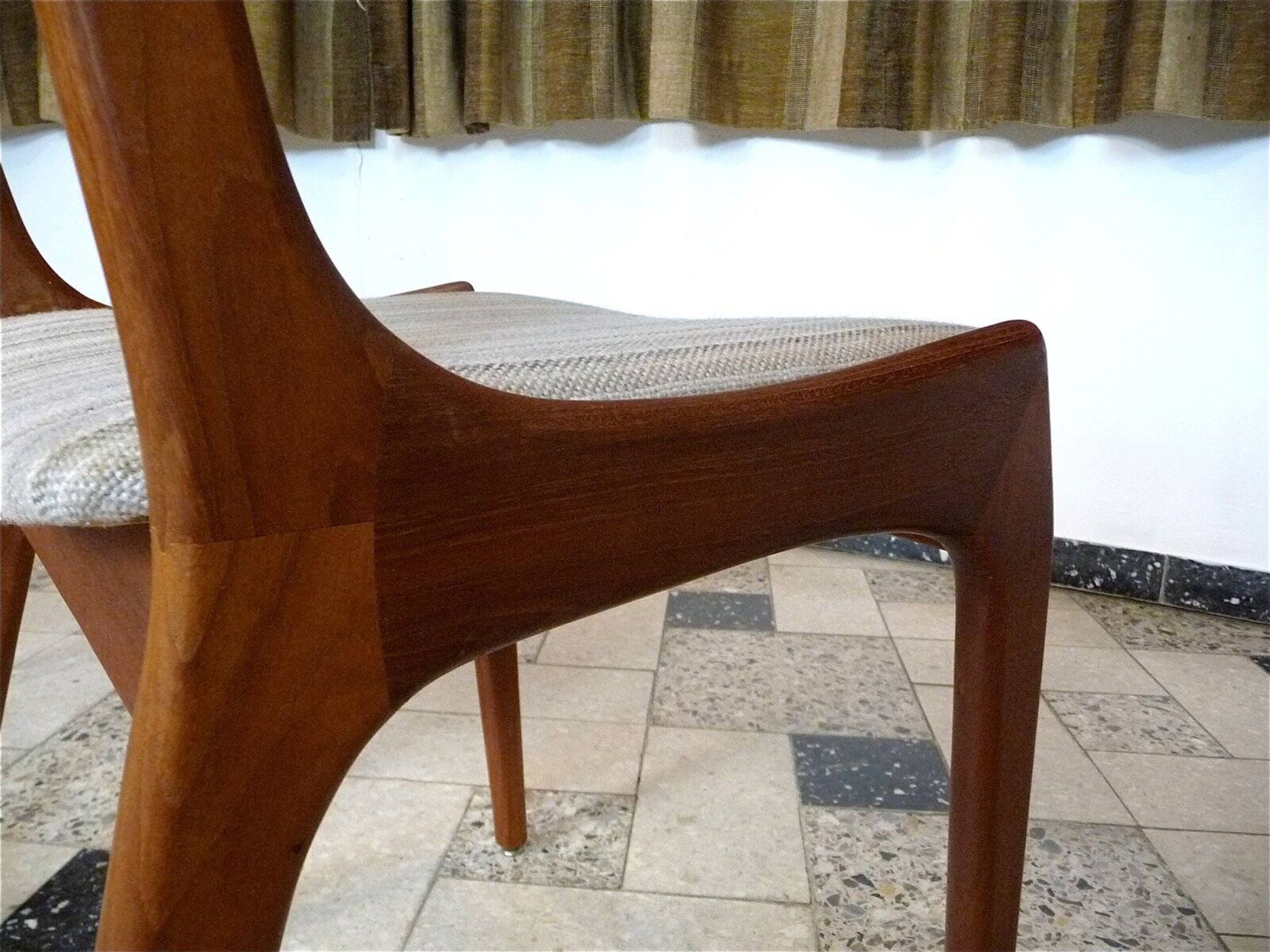 Set of 4 Scandinavian Modern teak dining chairs, Denmark 1960s