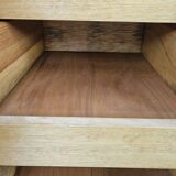 1930s oak open desk with drawers