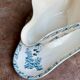 Longwy sauce boat in blue ironstone, "Chartres" service.