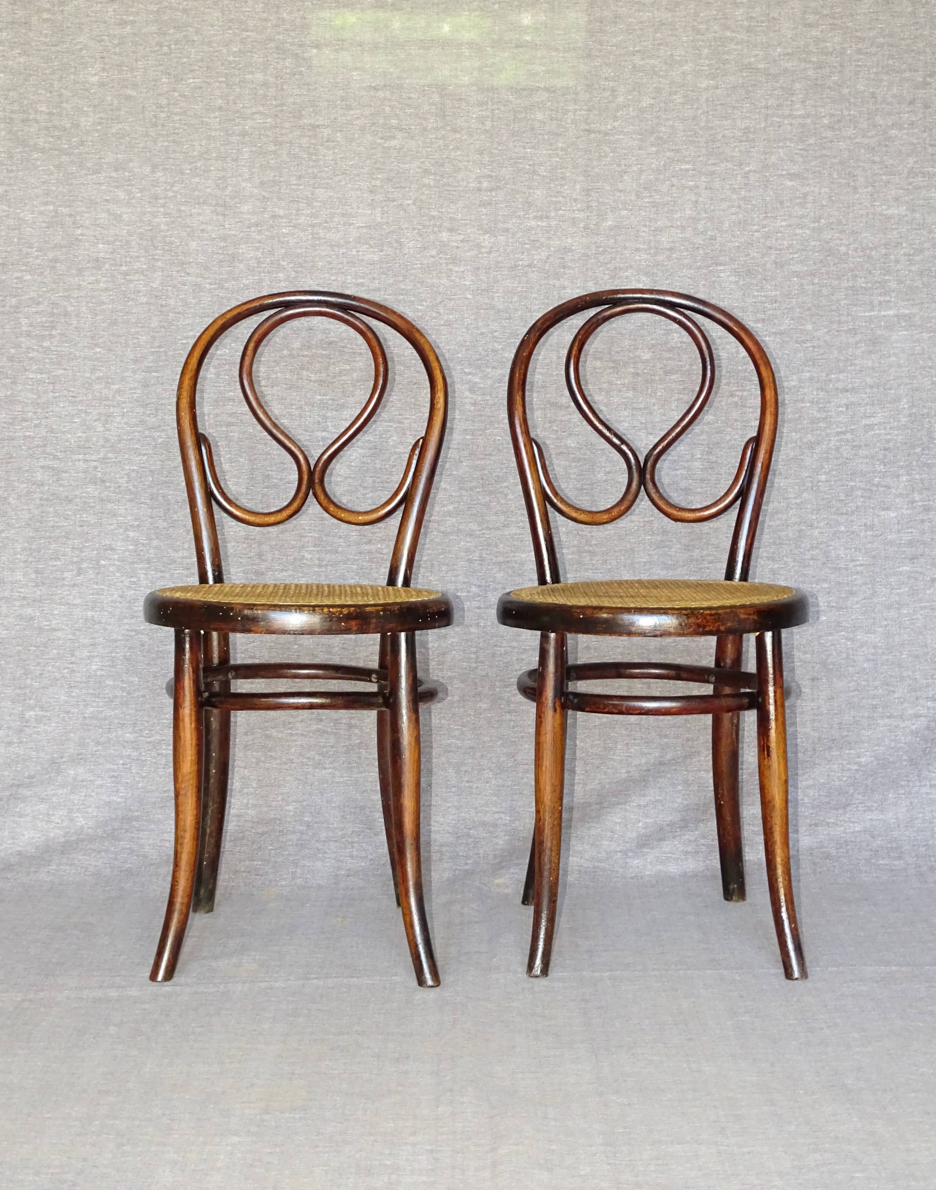 2 chairs N°20 bistrot bois- curved by Lebrun, France- 1890