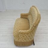 1950s, Danish 2-seater sofa, green/honing furniture velour.