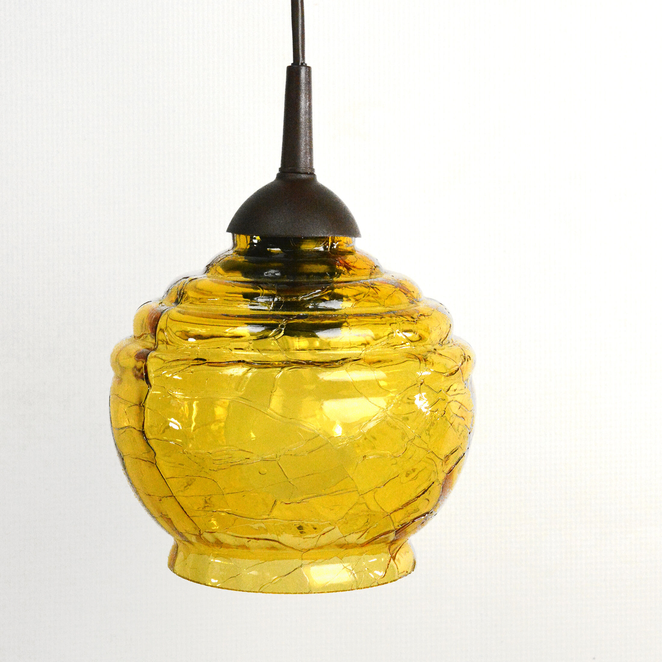 1970s modernist hanging lamp, poland