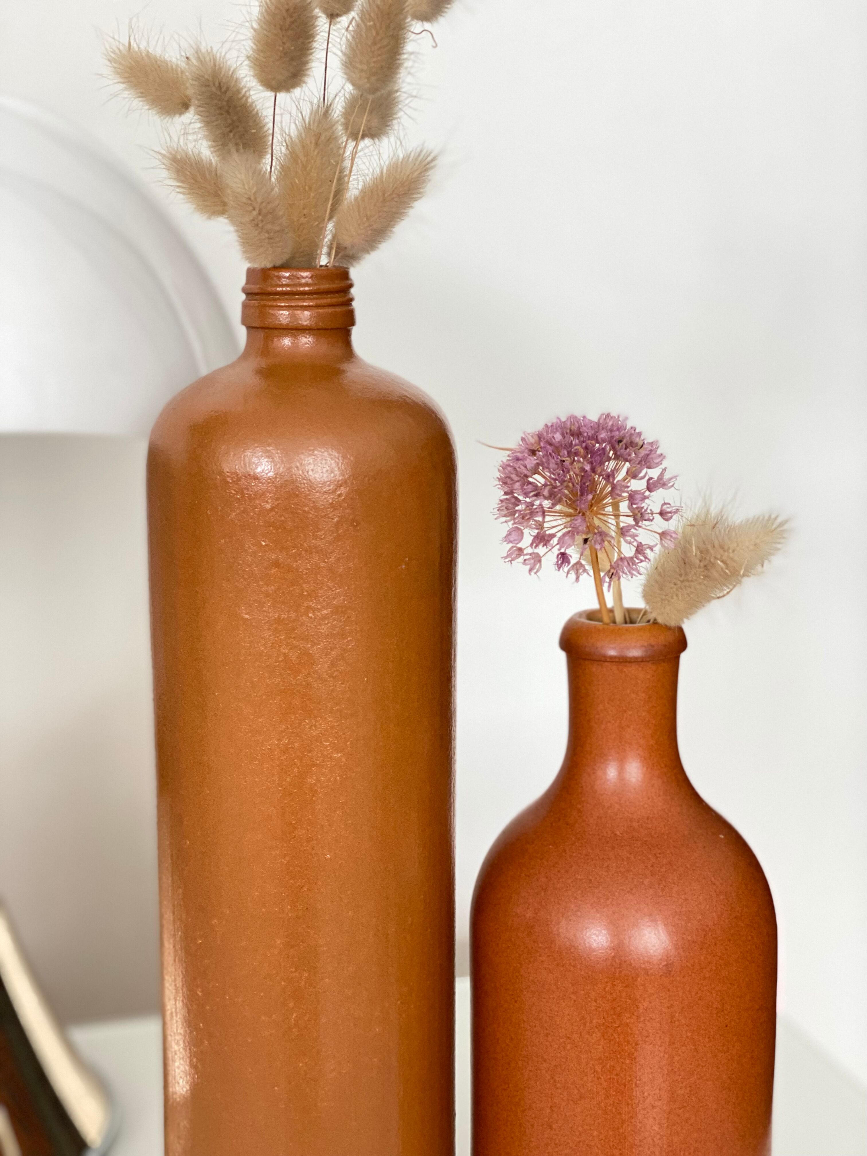 Lot de 2 bouteilles en grès