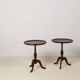Pair of Mahogany side tables by Anton Kildeberg, Denmark 1960's