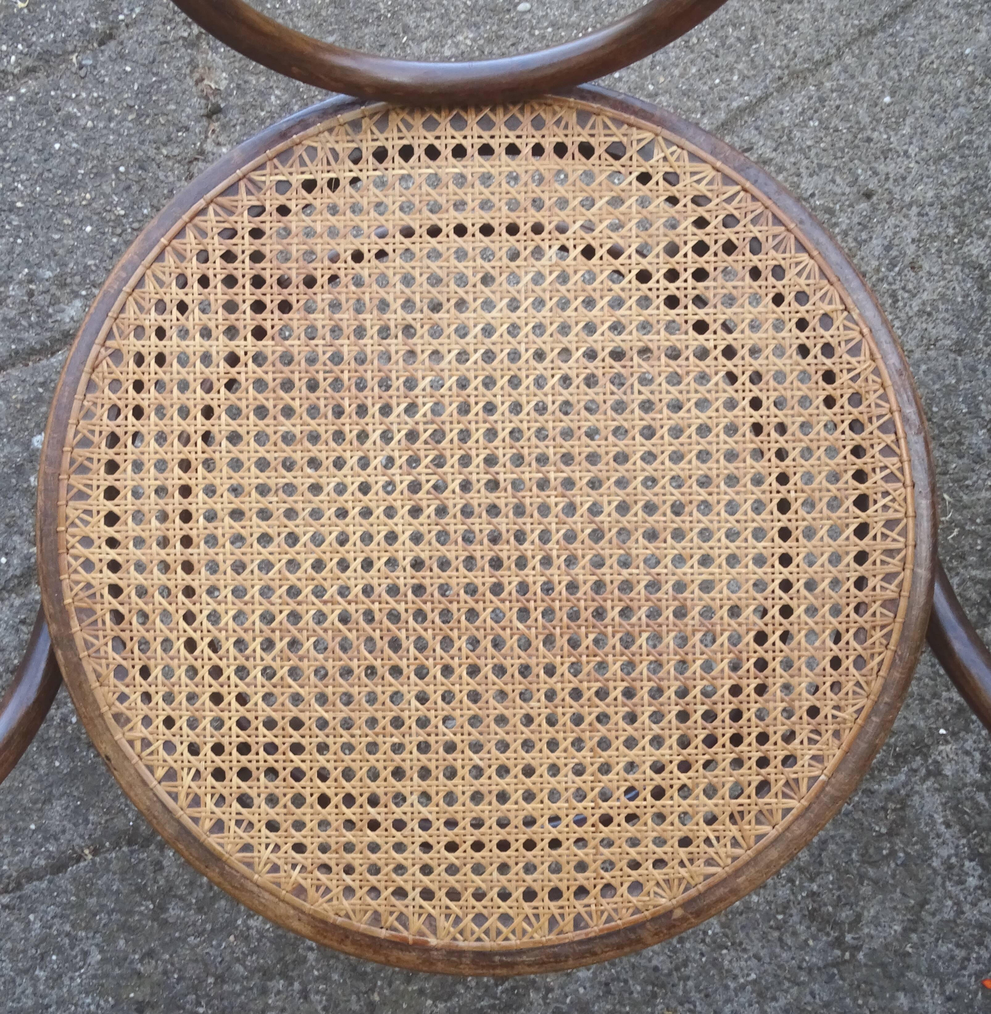 Le Corbusier armchair by Fischel 1890 caned, not Thonet.