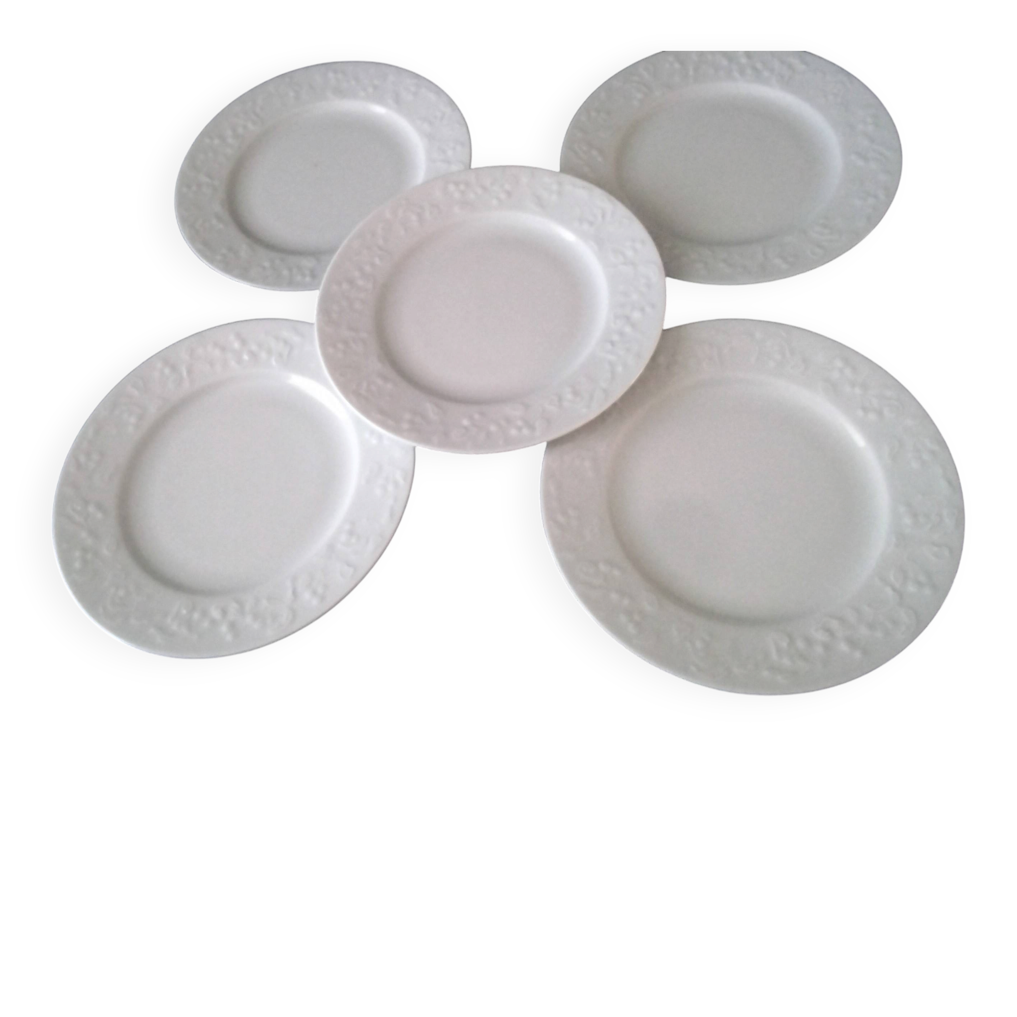 5 dessert plates in Limoges porcelain