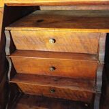 Commode scriban en noyer d'époque LouisXV 18 ème