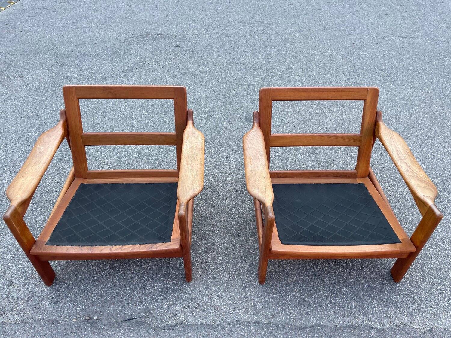 Set of mid-century modernist teak chairs, Denmark, 1967