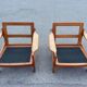 Ensemble de chaises en teck modernistes du milieu du siècle, Danemark, 1967