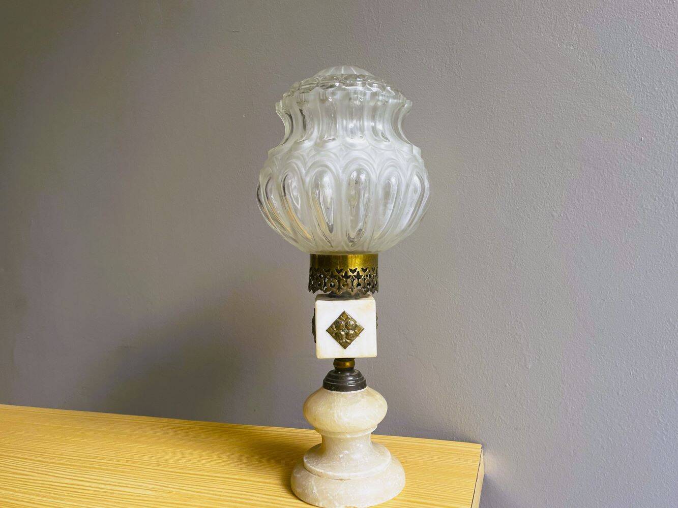 Portuguese marble table lamp in Art Deco style, 1960s
