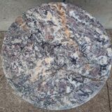 Pedestal table cast iron, marble top