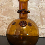 Amber blown glass vase