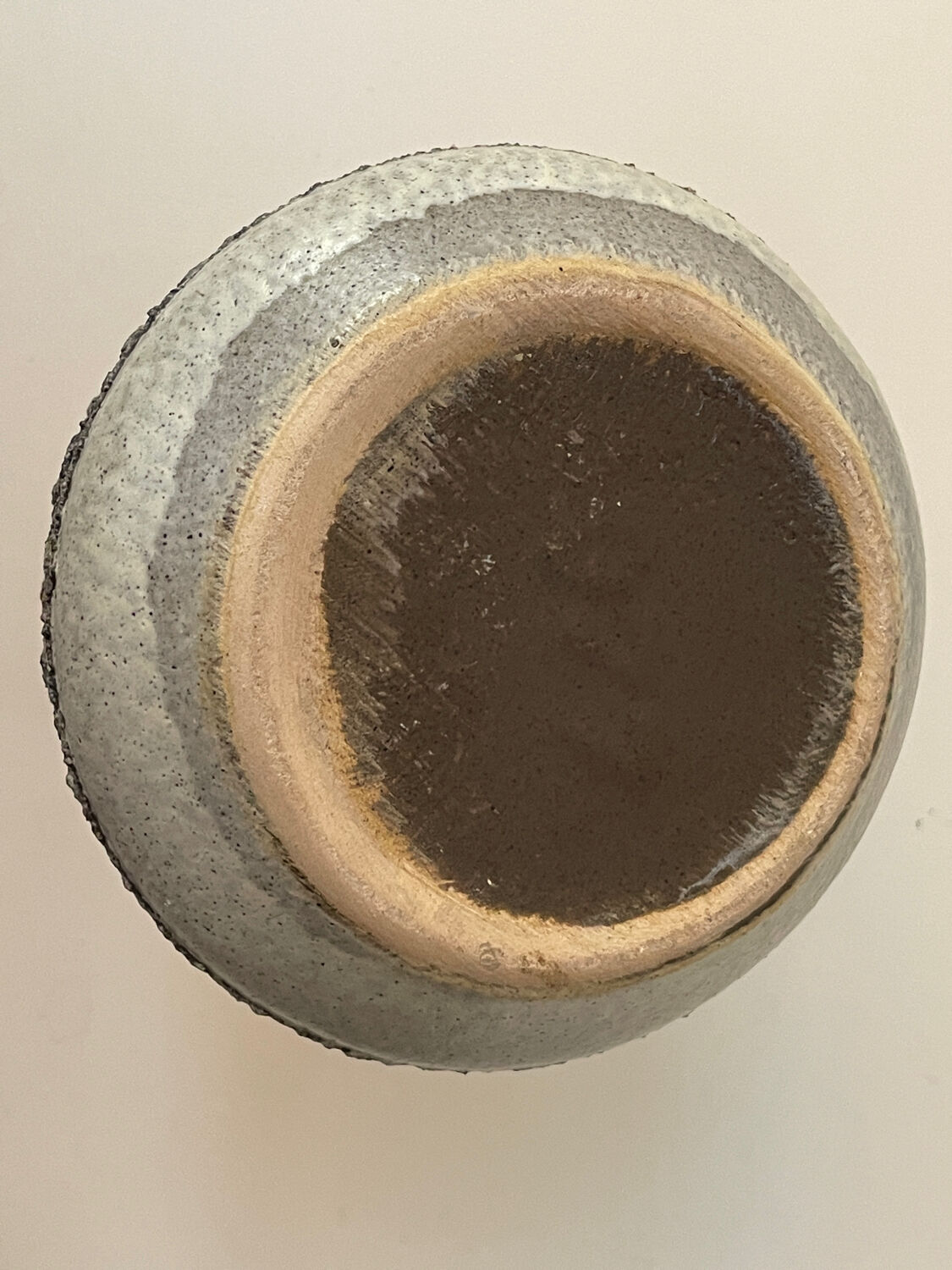 Small brutalist vintage ceramic jug vase from the 70s.