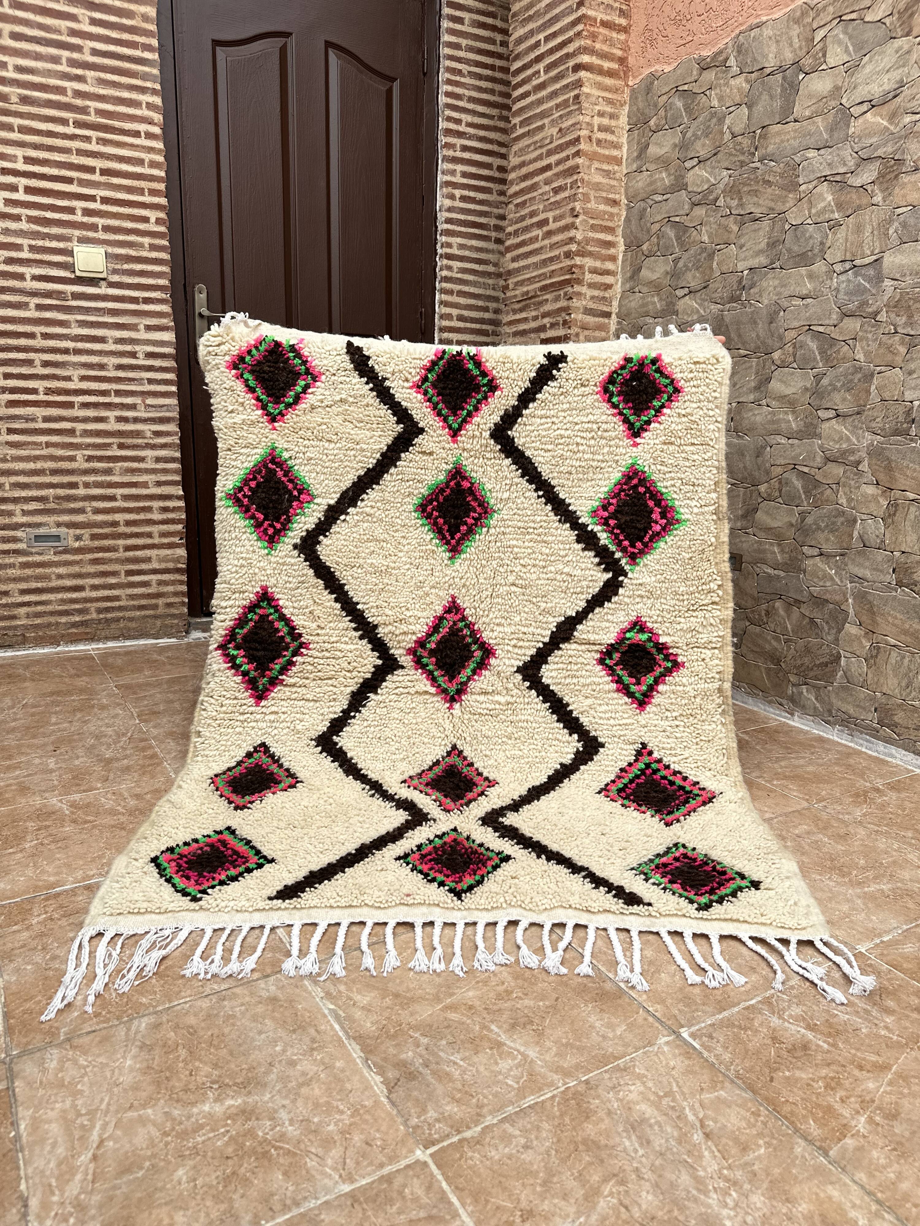 Small Moroccan Azilal rug, authentic vintage Moroccan Berber rug