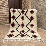 Petit tapis marocain Azilal, authentique tapis berbère vintage marocain