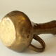 Solid  heavy brass vase in typical brutalism style