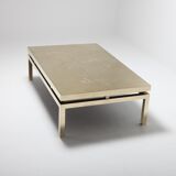 Table basse en laiton signée Willy Daro 1970