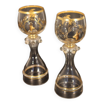 Pair of glass 19th century