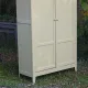 Parisian wardrobe in Clay Green wood – 2 moulded doors – H188 cm