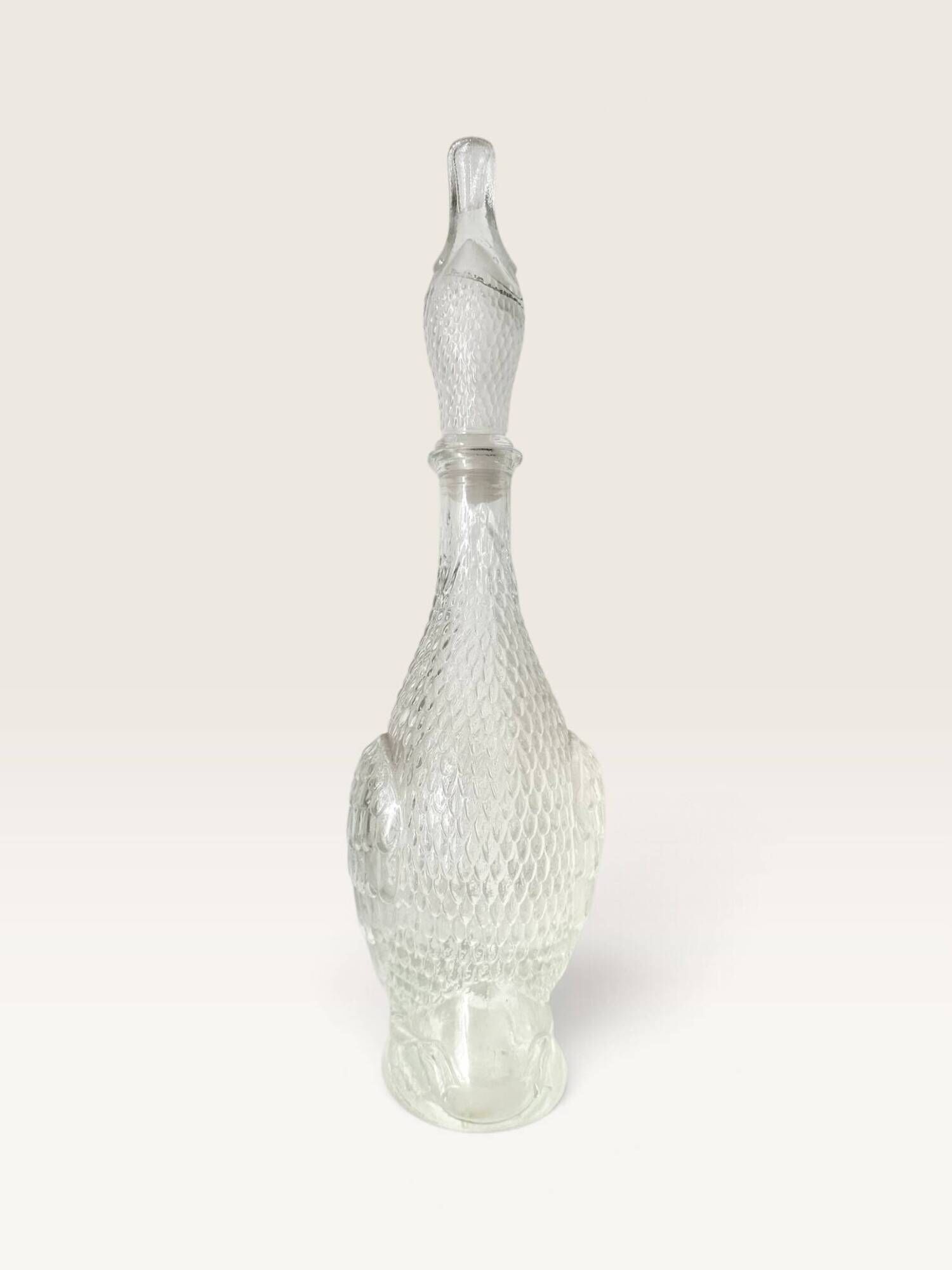 Moulded glass duck carafe