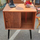 Vinyl storage cabinet double sliding door