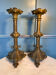 Paire de chandeliers néo-gothiques h=42cm