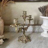 Old gilded bronze candlestick
