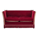 1970s, Danish 2-seater drop arm sofa, furniture velour.