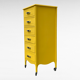 Chiffonnier vintage jaune poudré 1950