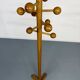Vintage wooden coat stand with modernist design from the 1970s.