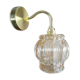 Vintage globe wall lamp in molded glass