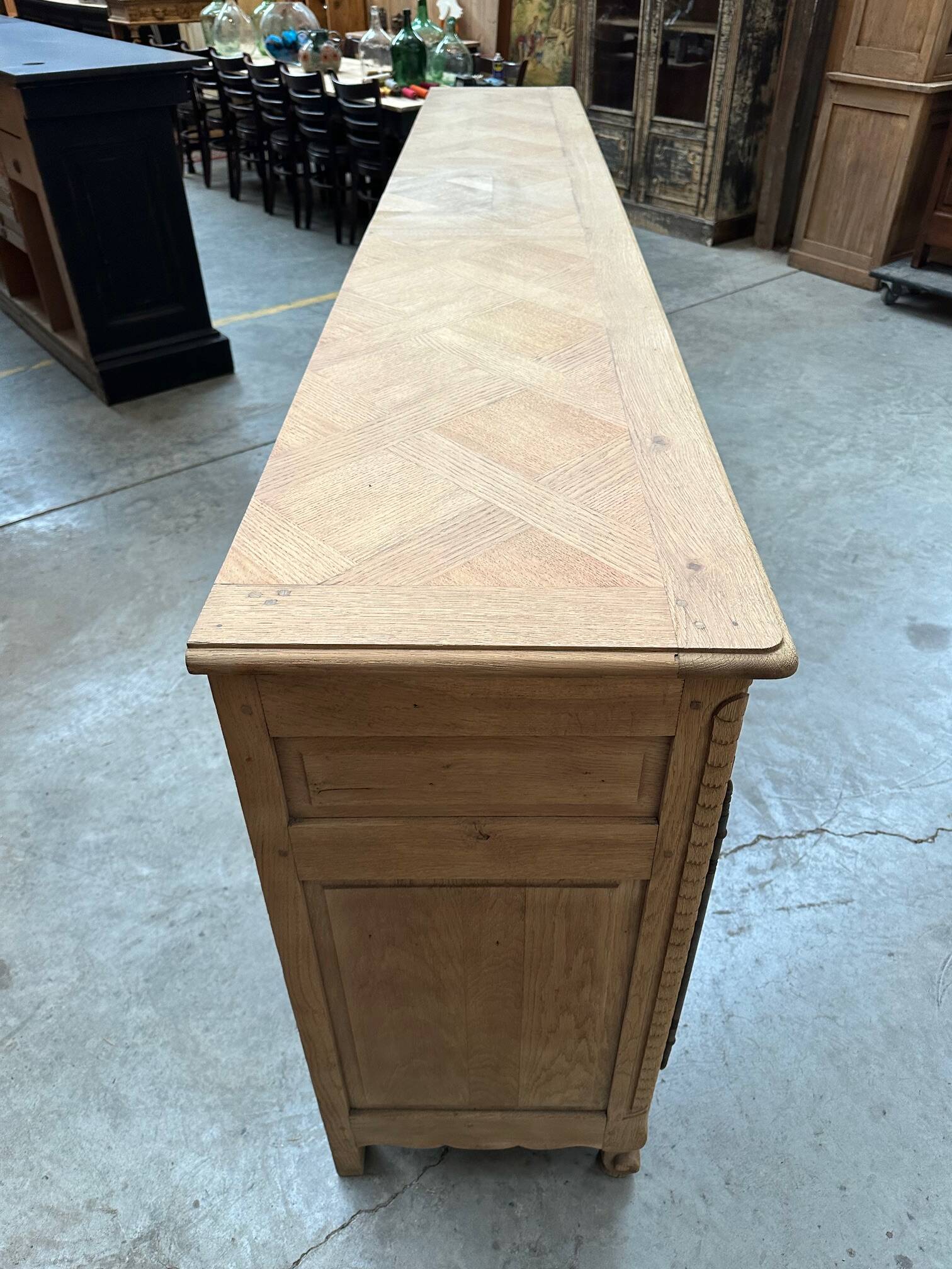 Huge mid-20th century sideboard in solid oak