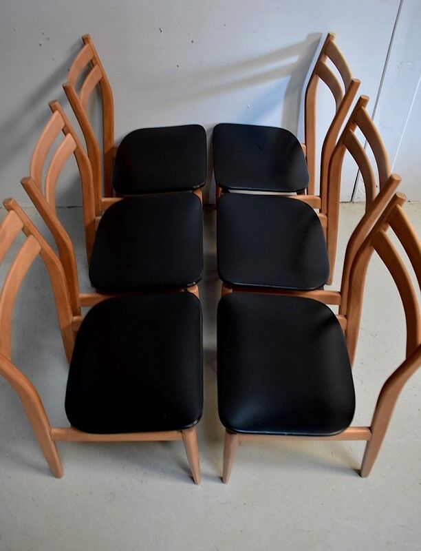 Suite of 6 chairs 1970